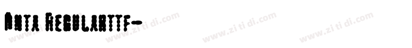 Anta Regularttf字体转换